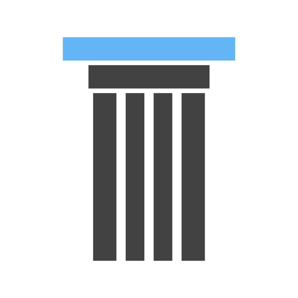 Column Glyph Blue and Black Icon vector