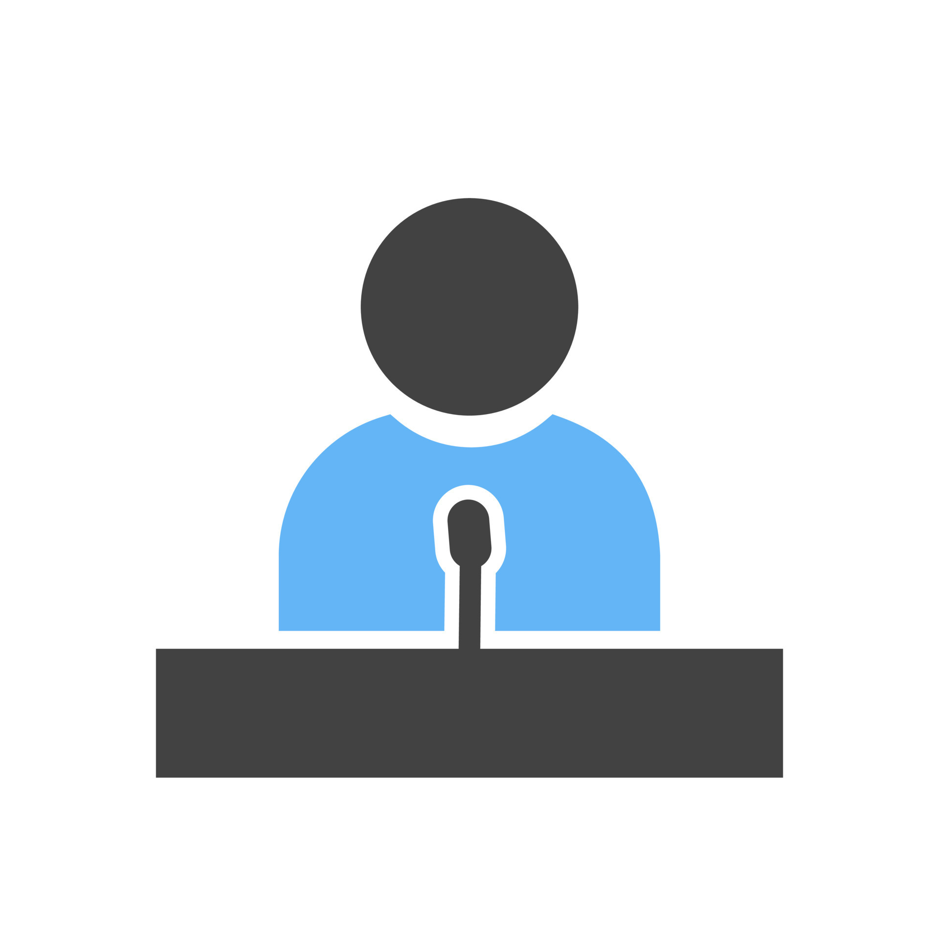 Guest Speaker Glyph Blue and Black Icon 10896985 Vector Art at Vecteezy