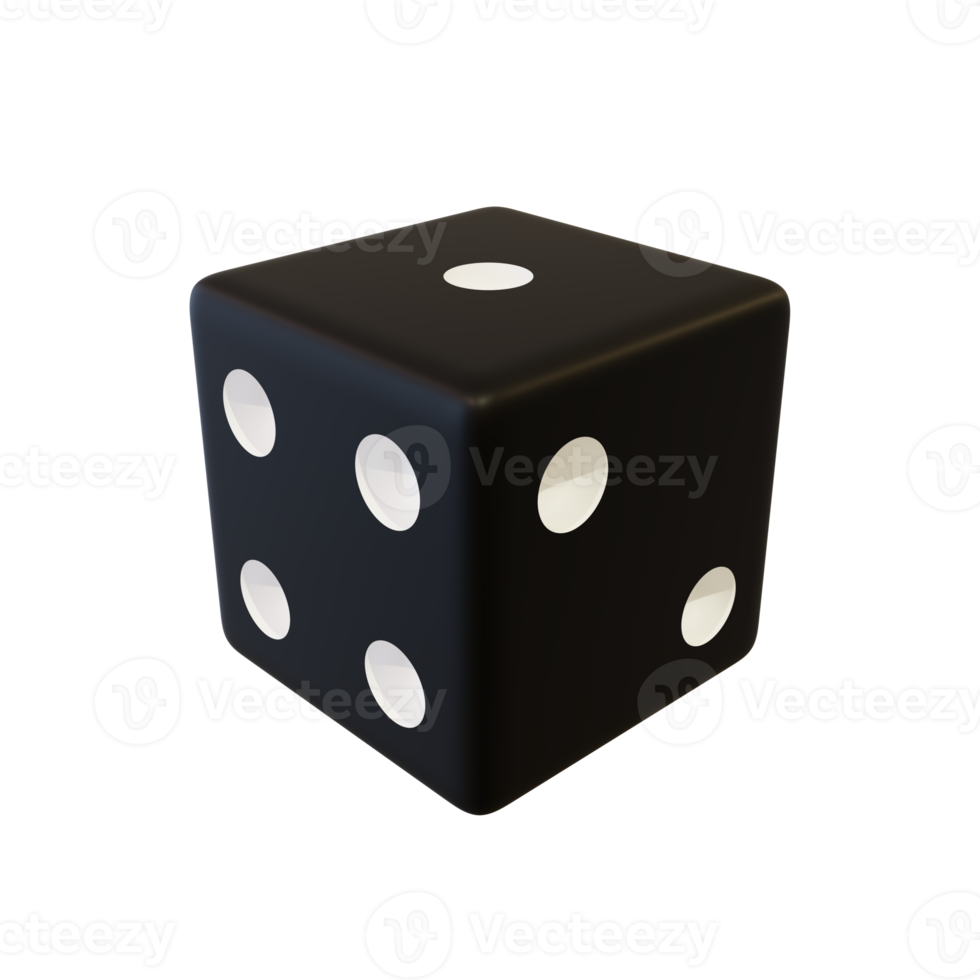 Black game dice. png