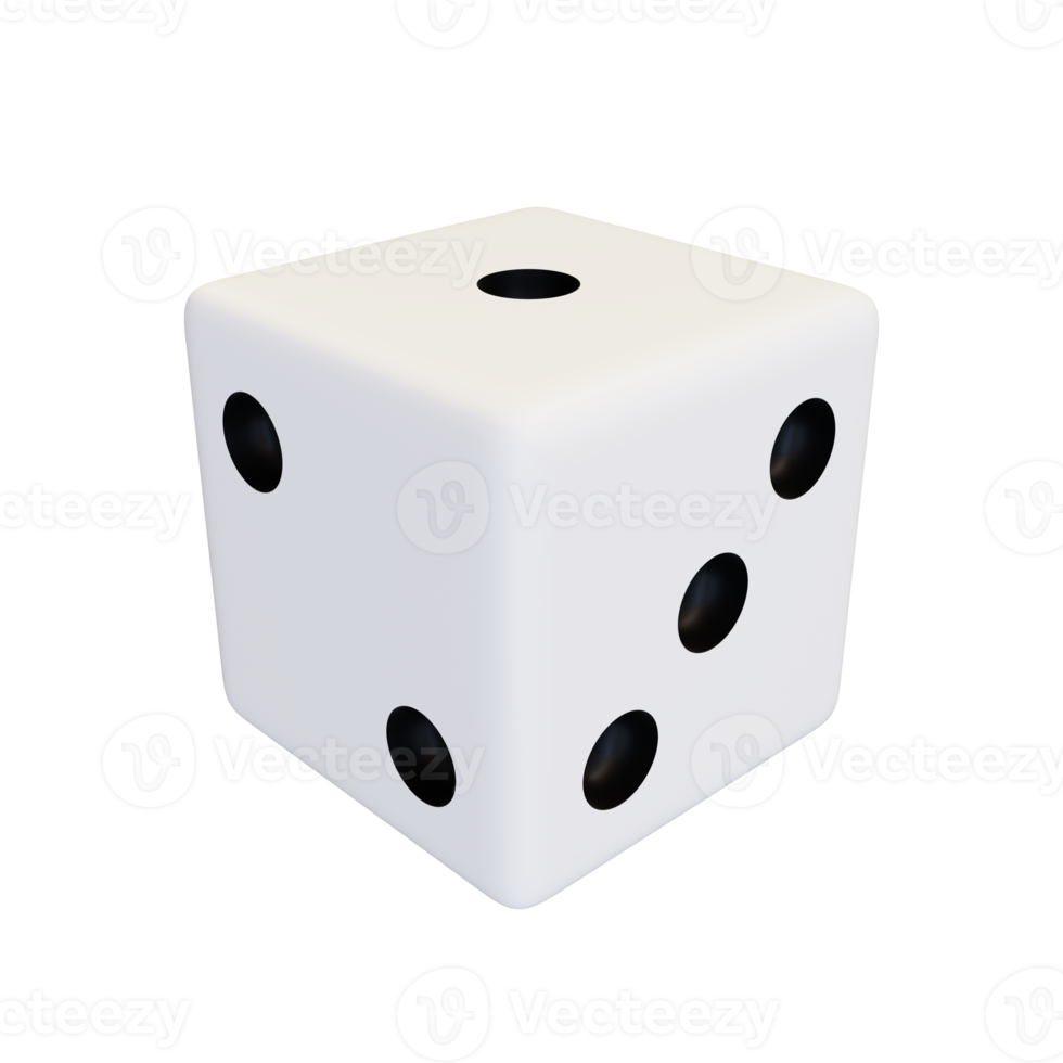 White realistic dice. png