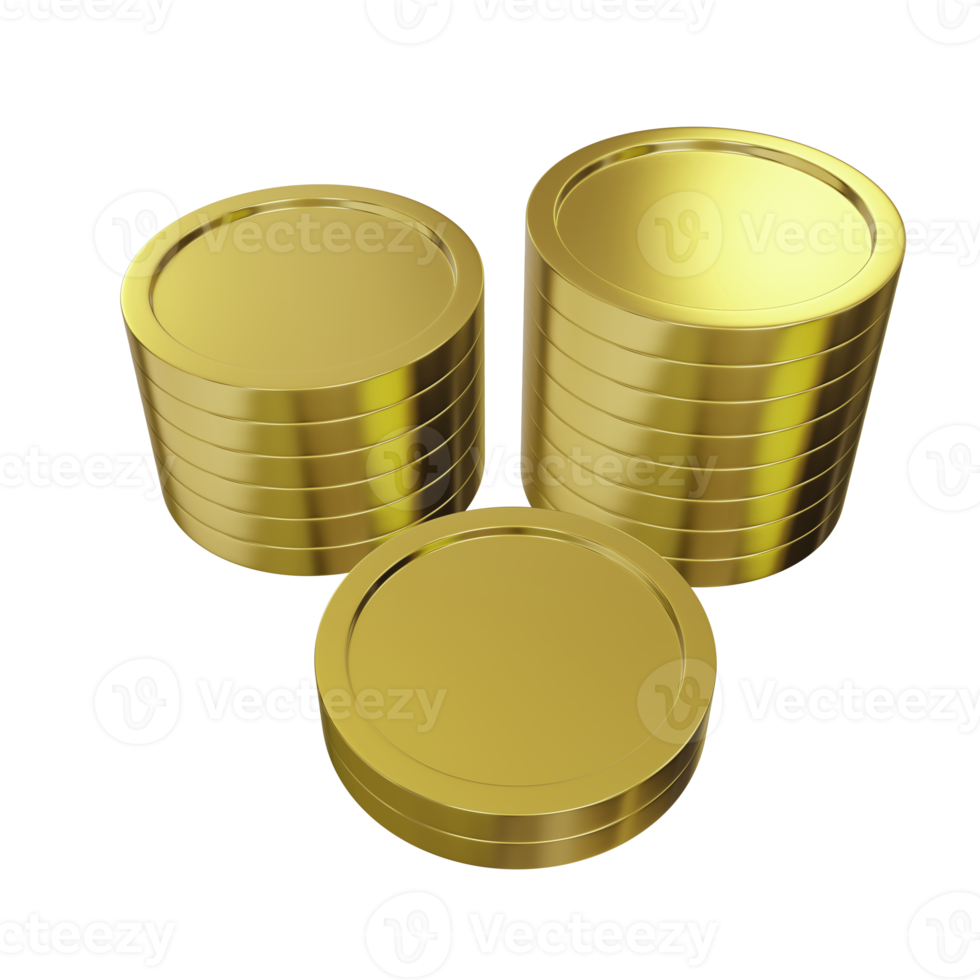 Stack of gold coins png