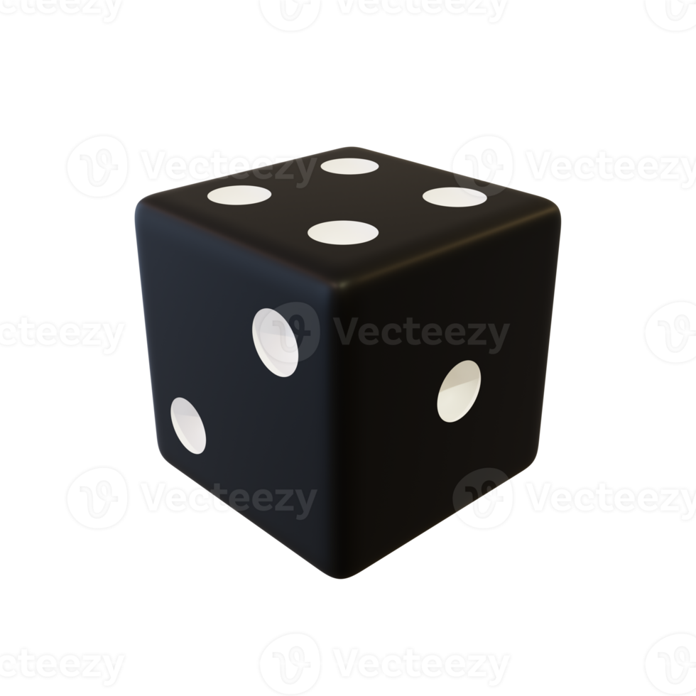 Black game dice. png