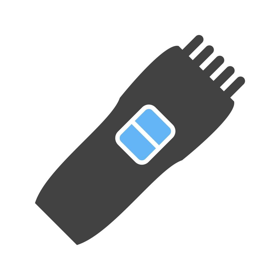 Shaving Machine Glyph Blue and Black Icon vector