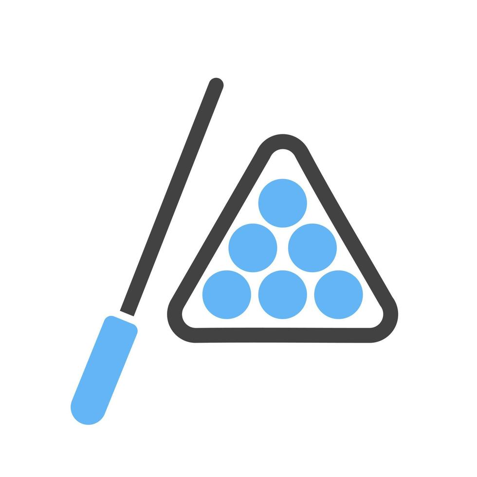 Billiard Glyph Blue and Black Icon vector