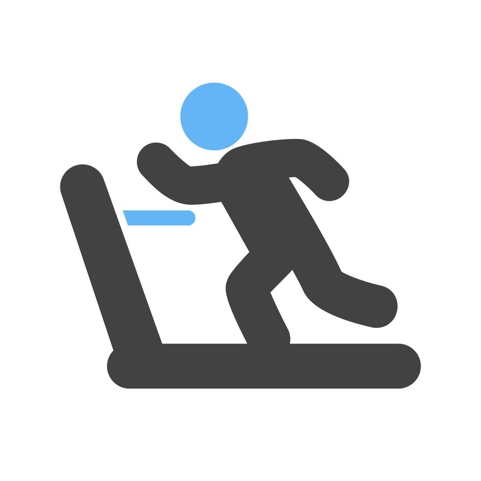 Exercise II Glyph Blue and Black Icon vector