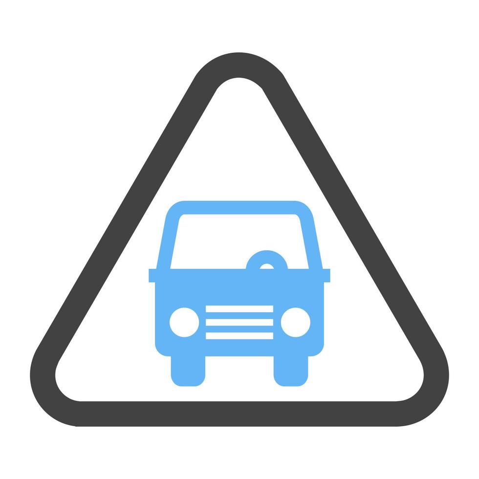 señal de parada de autobús glifo icono azul y negro vector