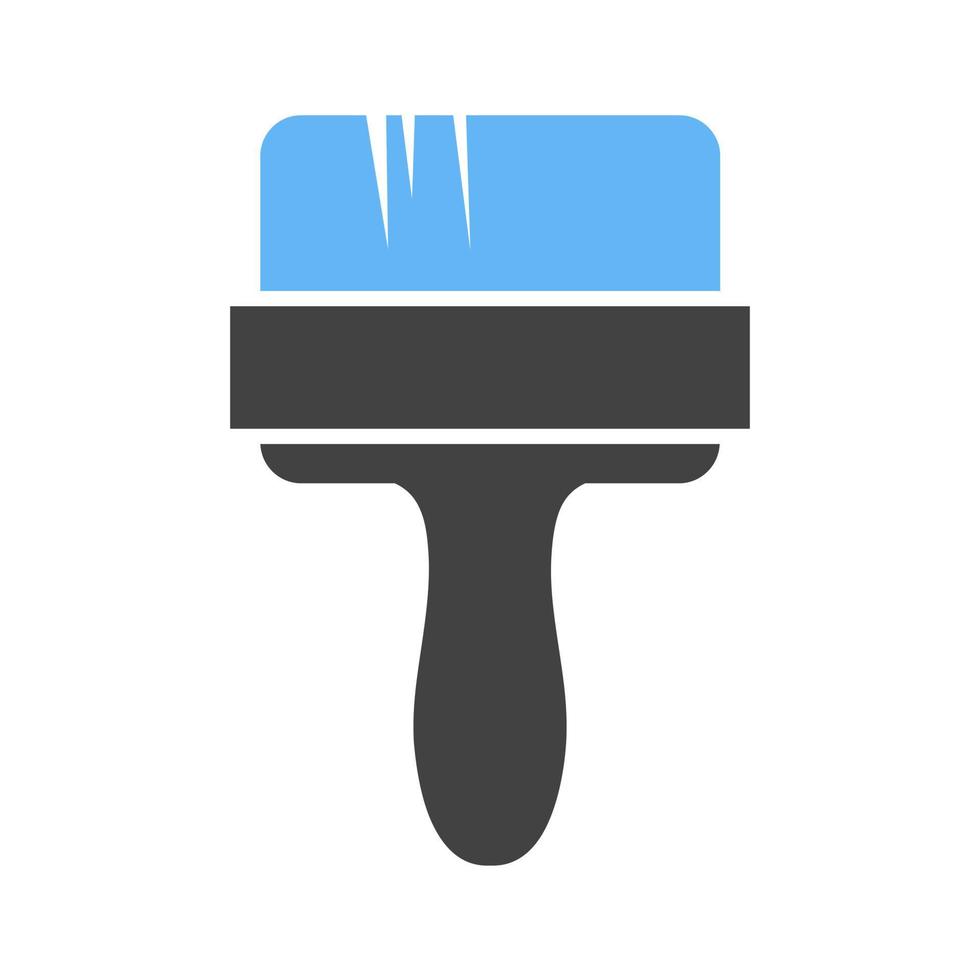 Paint Brush Glyph Blue and Black Icon vector