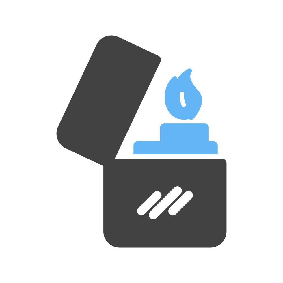 Lighter Glyph Blue and Black Icon vector