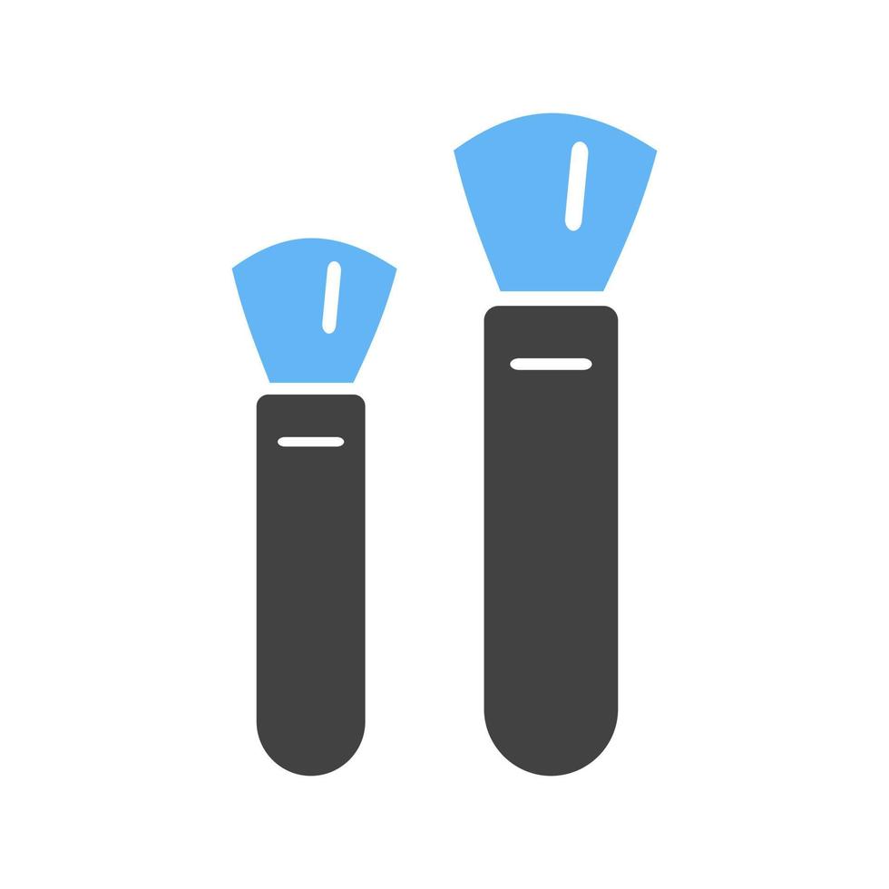 Blushon Brushes Glyph Blue and Black Icon vector