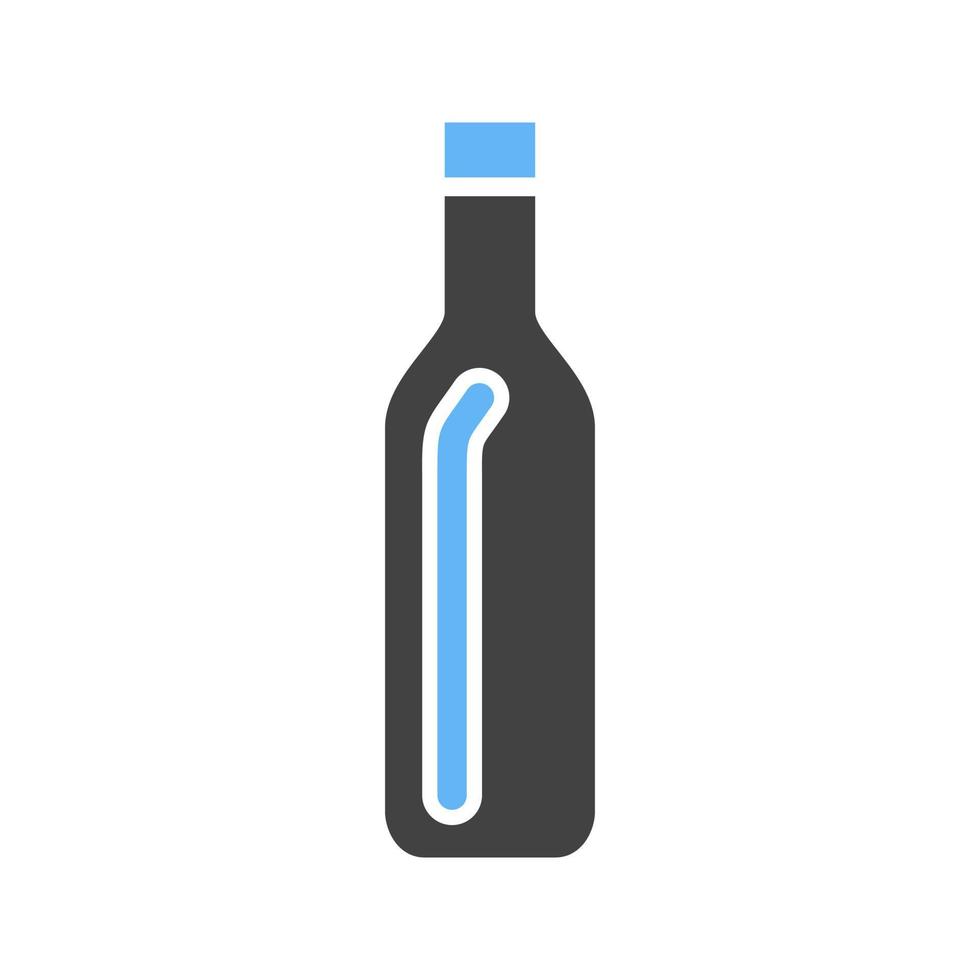 Champagne Glyph Blue and Black Icon vector