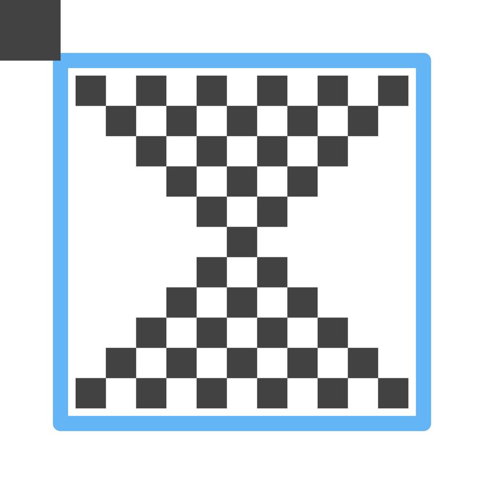 ChessBoard Glyph Blue and Black Icon vector