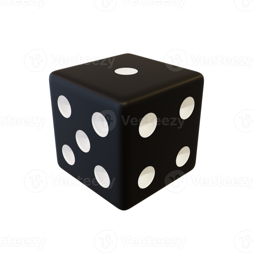 Black game dice. png