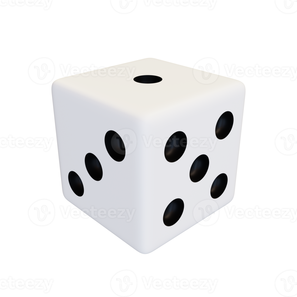White realistic dice. png