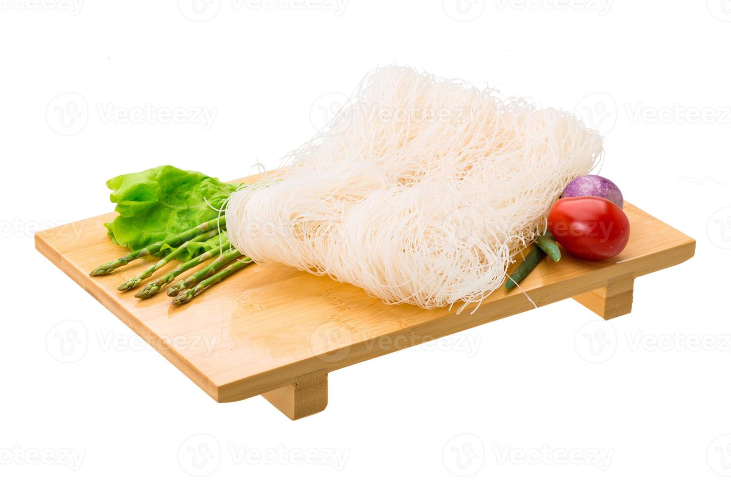 Raw rice noodles photo