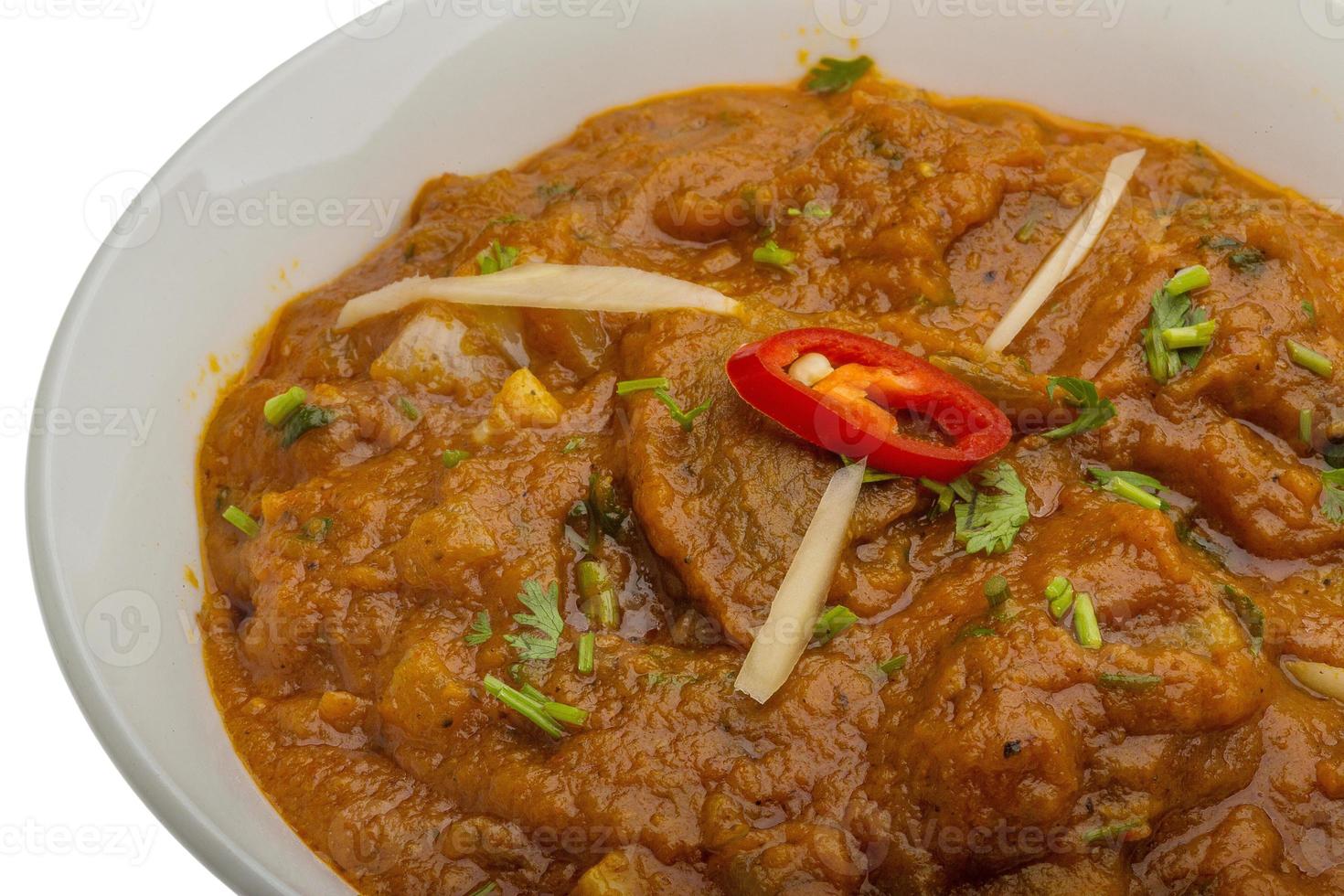 Lamb vindaloo in a bowl photo