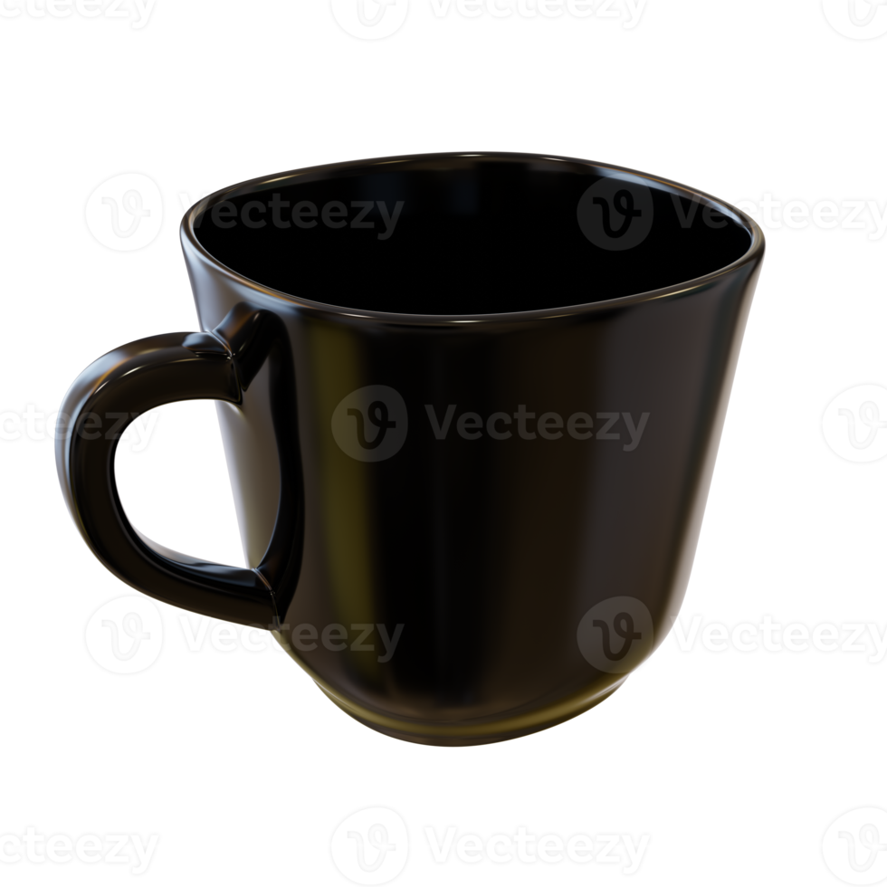 Black realistic cup. png