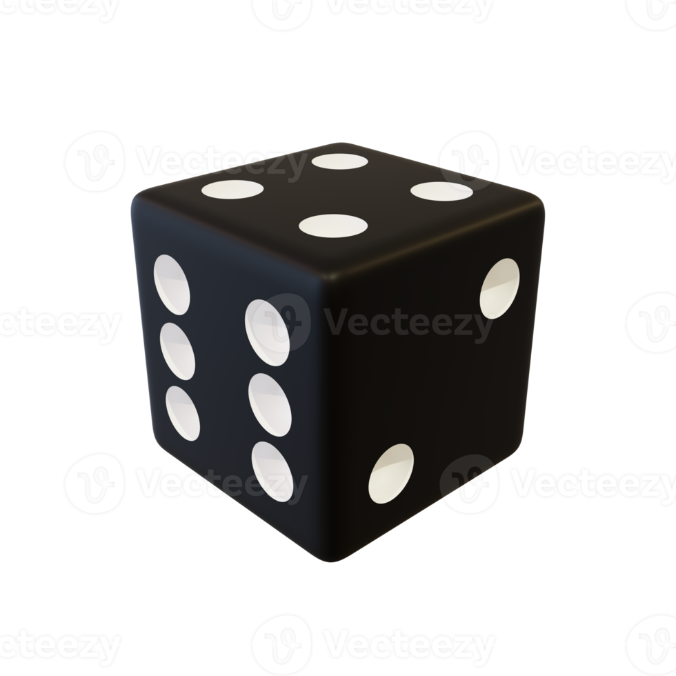 Black game dice. png