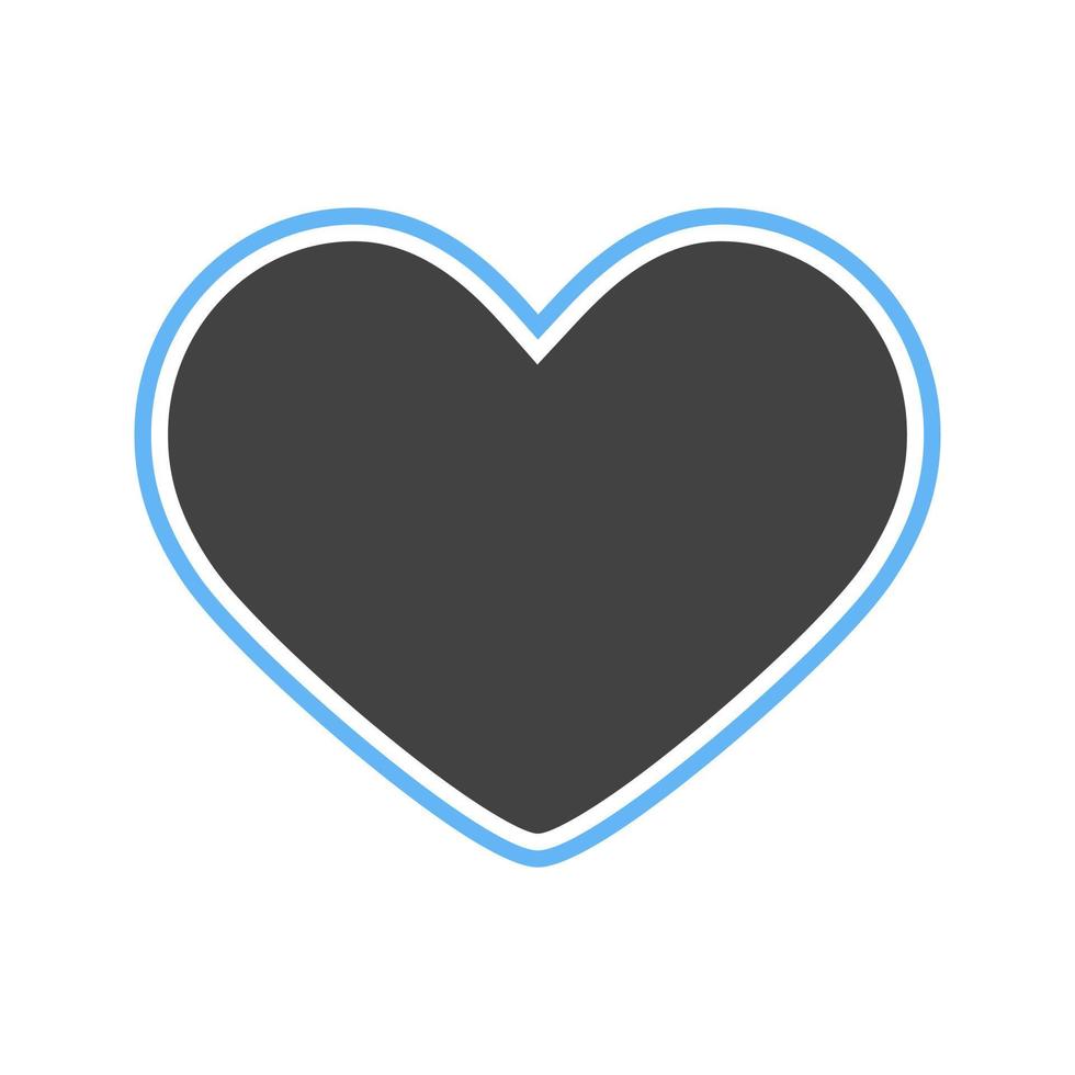 Favorite Glyph Blue and Black Icon vector