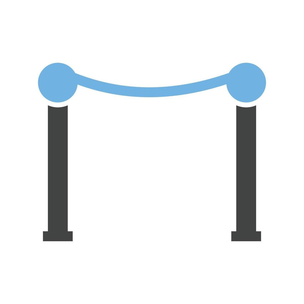 Limit Glyph Blue and Black Icon vector