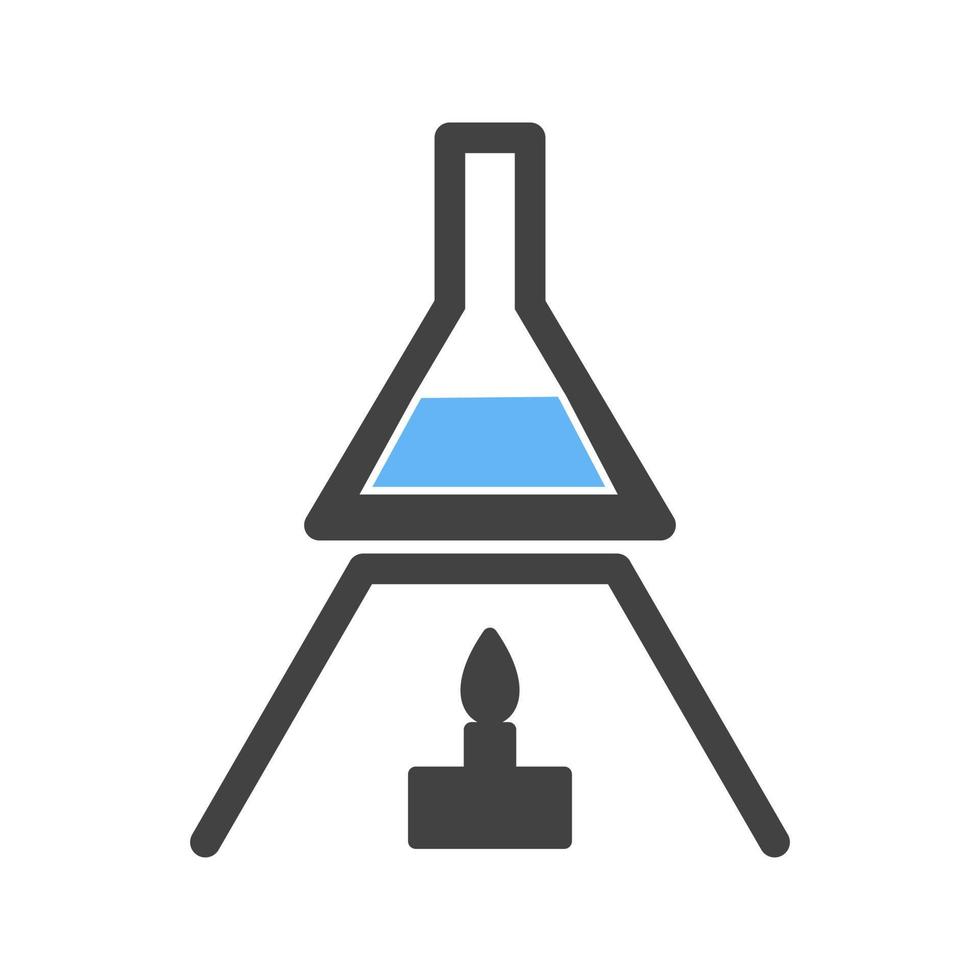 Experiment on Heat II Glyph Blue and Black Icon vector