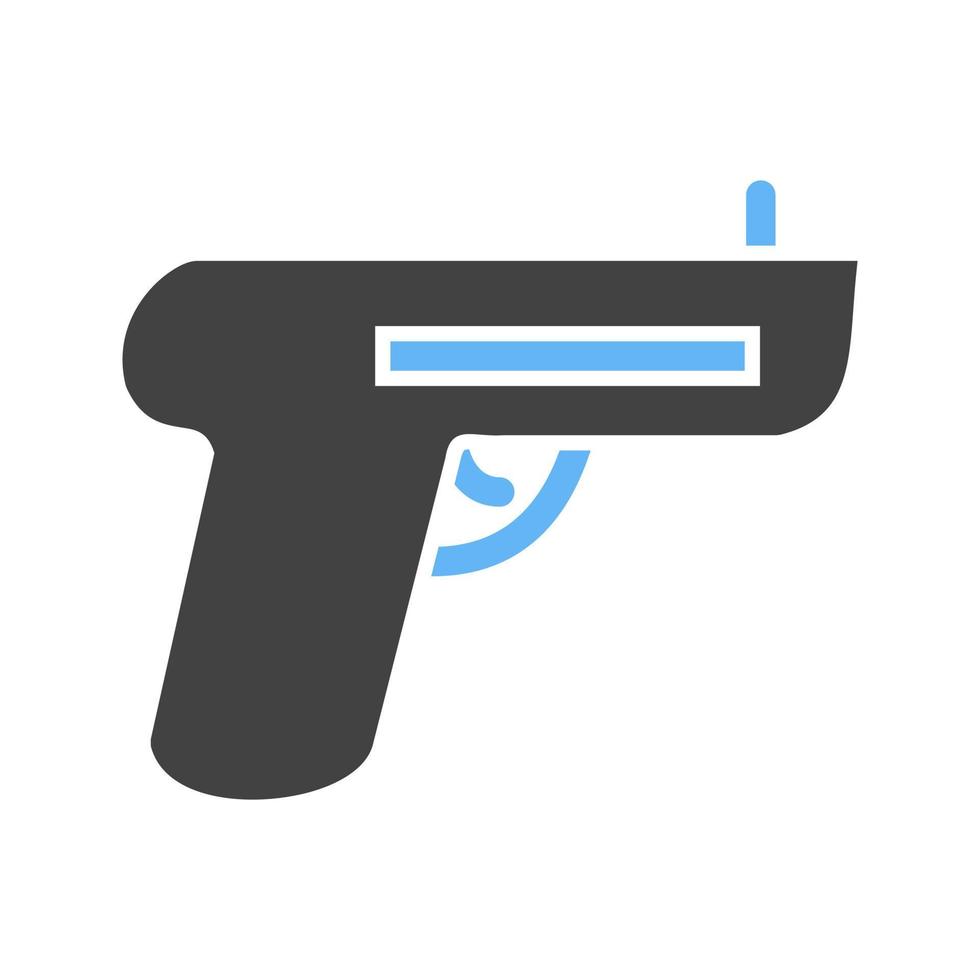 Toy Gun Glyph Blue and Black Icon vector