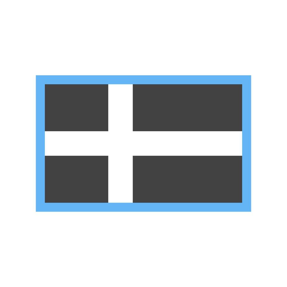 Denmark Glyph Blue and Black Icon vector