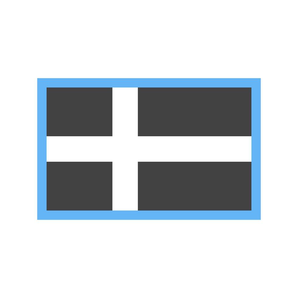 Denmark Glyph Blue and Black Icon vector