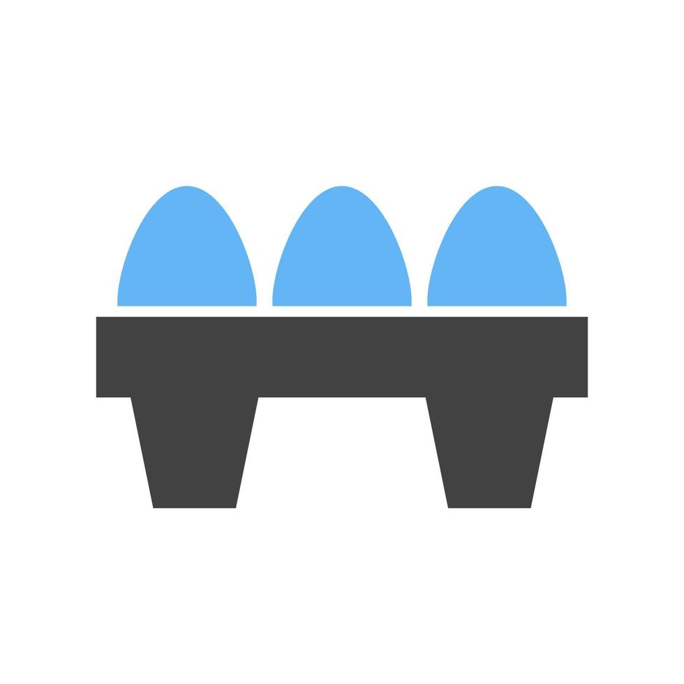 Eggs Glyph Blue and Black Icon vector