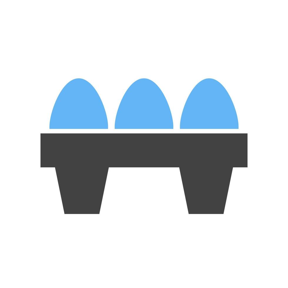 Eggs Glyph Blue and Black Icon vector