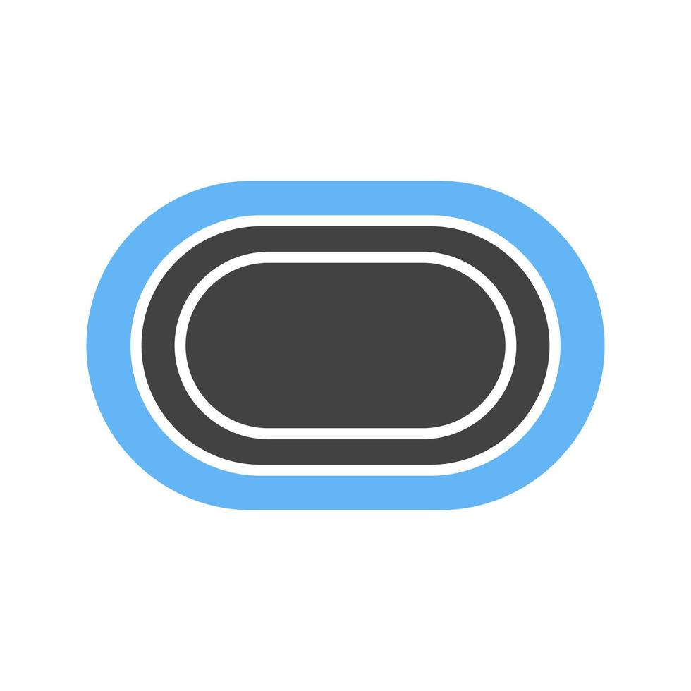 estadio glifo icono azul y negro vector