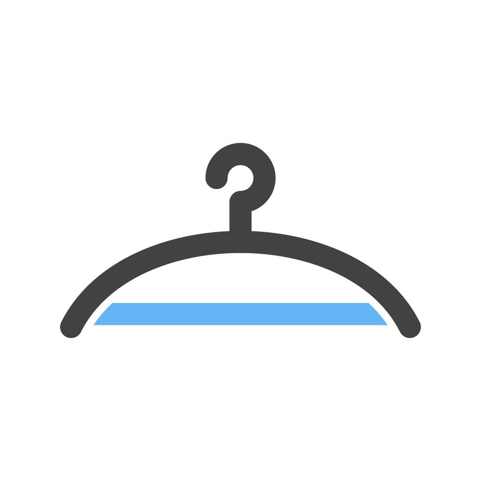 Hanger Glyph Blue and Black Icon vector