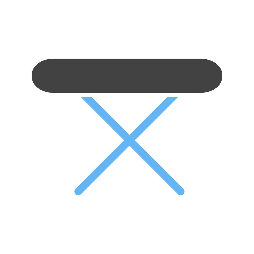 Iron Stand Glyph Blue and Black Icon vector