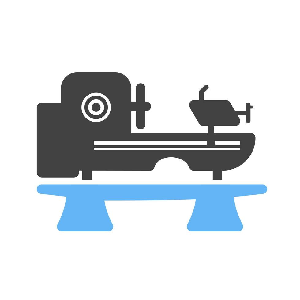 Machine Glyph Blue and Black Icon vector