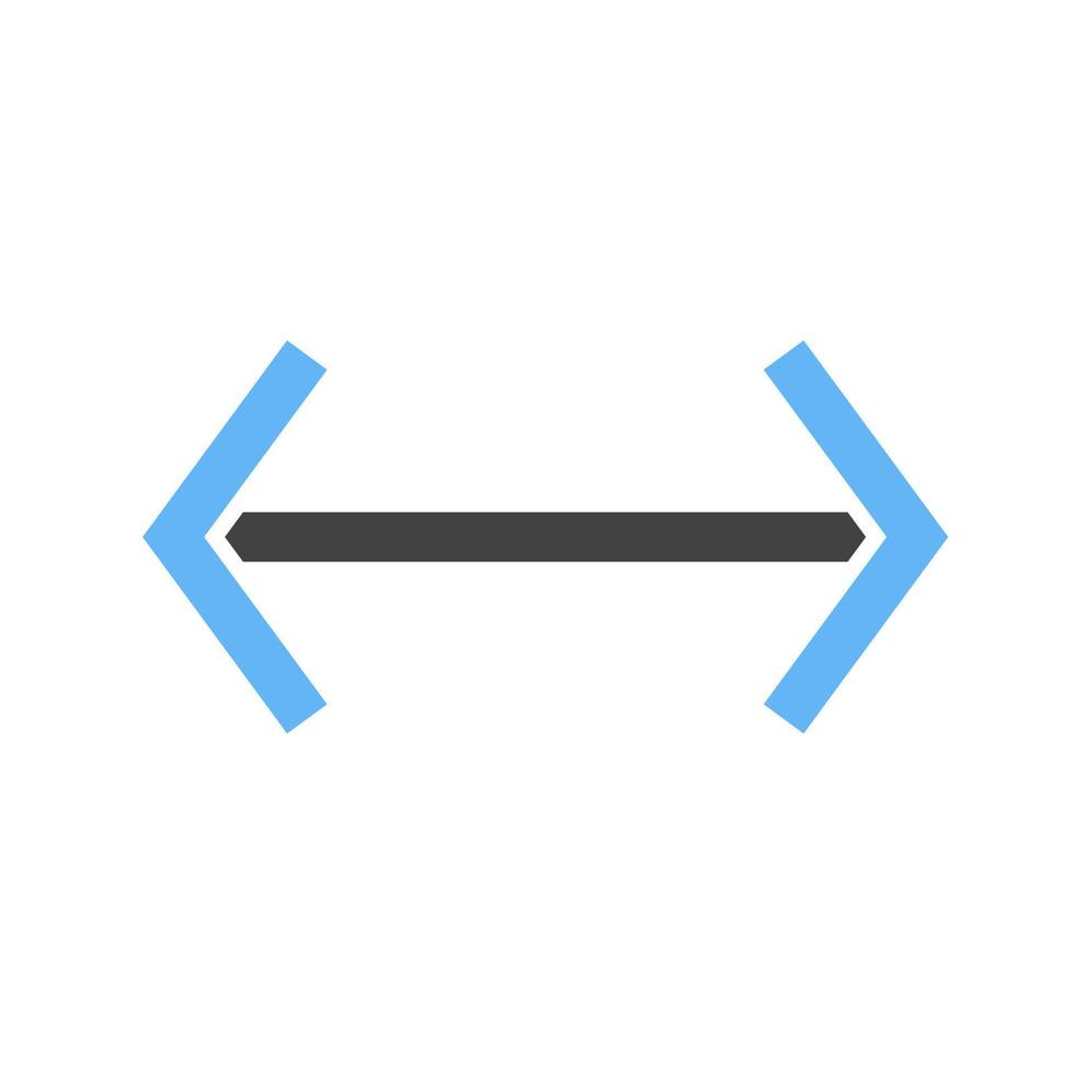 Left-Right Glyph Blue and Black Icon vector