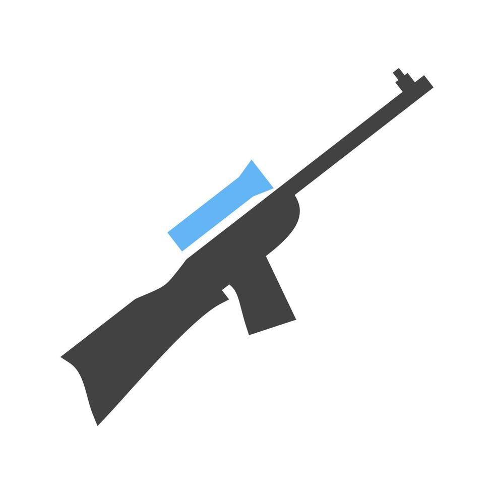Sniper Glyph Blue and Black Icon vector