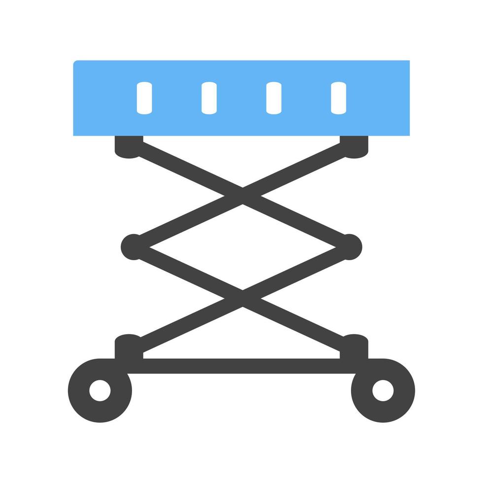 Lifter Crane Glyph Blue and Black Icon vector