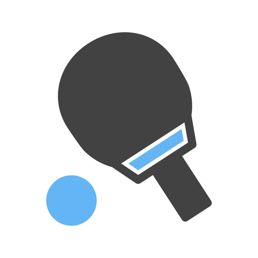Table Tennis Glyph Blue and Black Icon vector