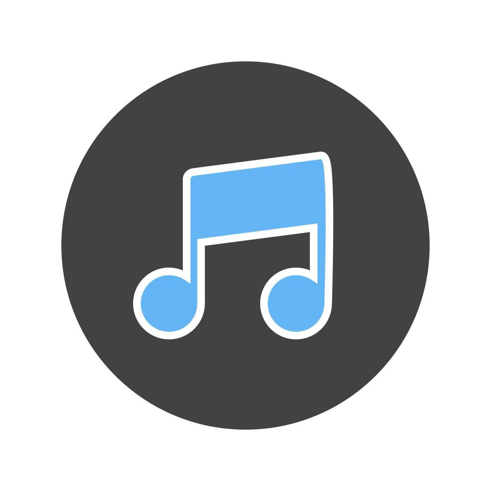 Music Player Glyph Blue and Black Icon vector