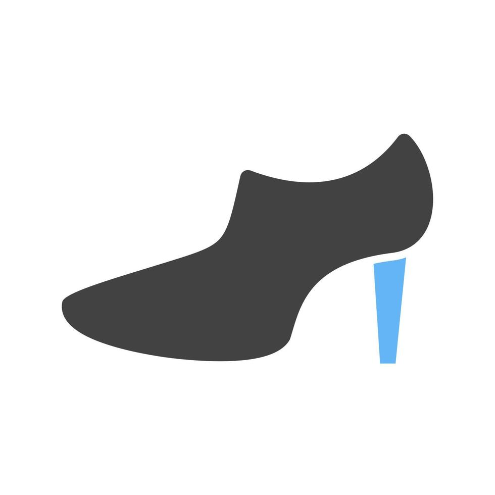 Heels Glyph Blue and Black Icon vector