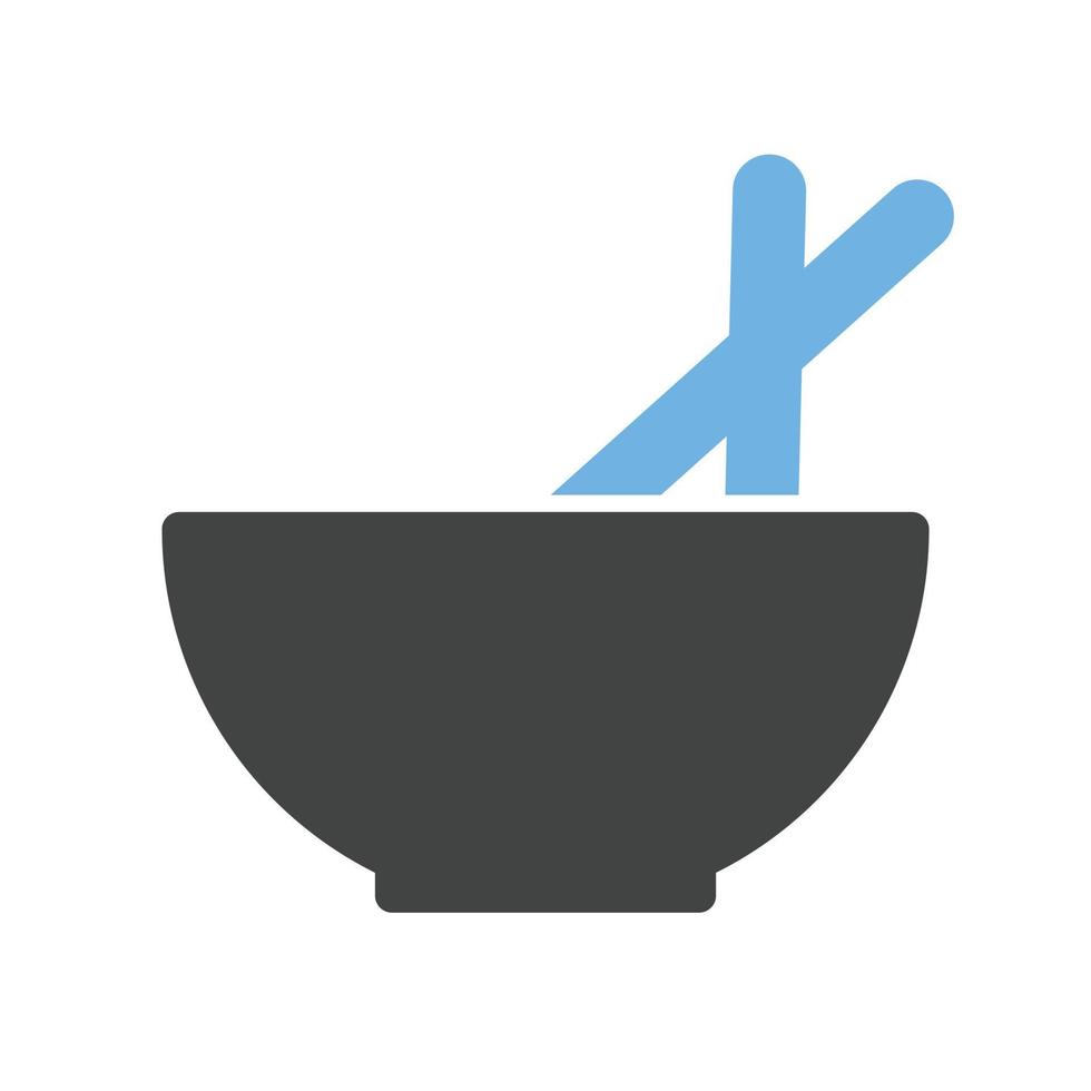 Chinese Food Glyph Blue and Black Icon vector