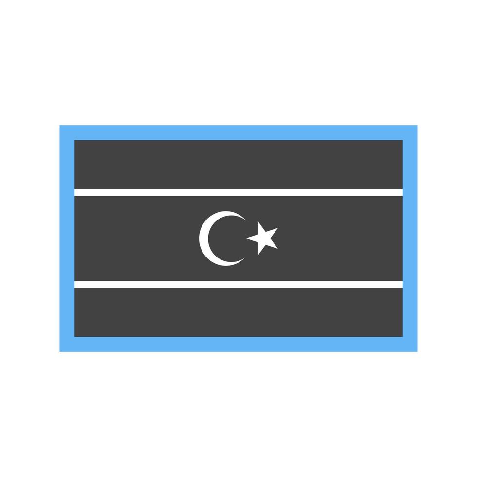 Libya Glyph Blue and Black Icon vector