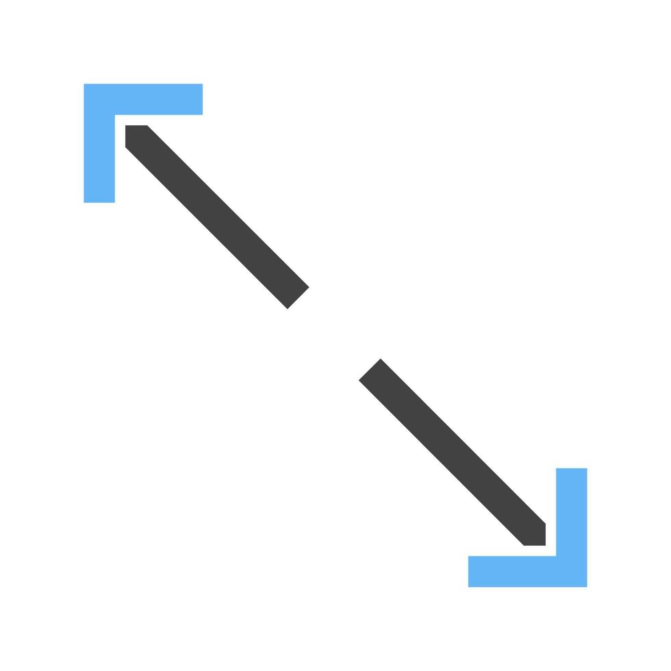 Fit To II Glyph Blue and Black Icon vector