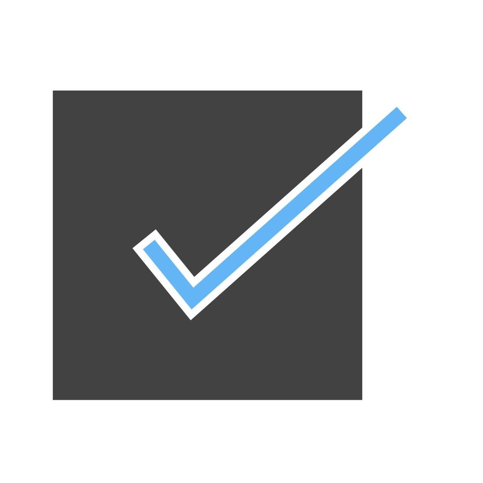 Confirm Order Glyph Blue and Black Icon vector