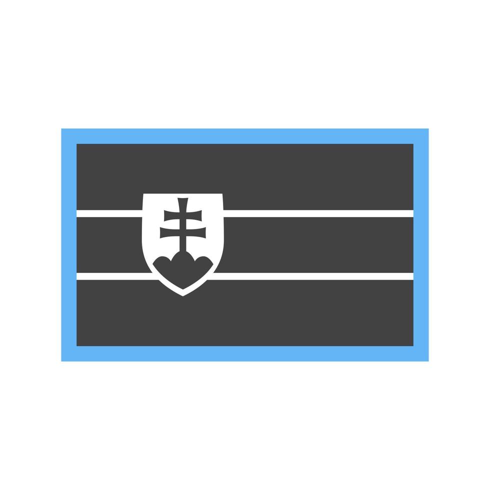 Slovakia Glyph Blue and Black Icon vector