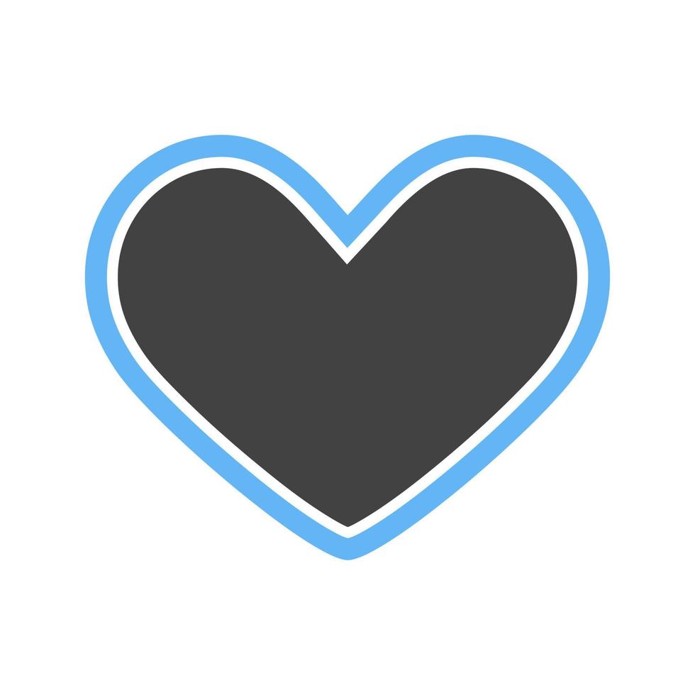 Favorite I Glyph Blue and Black Icon vector