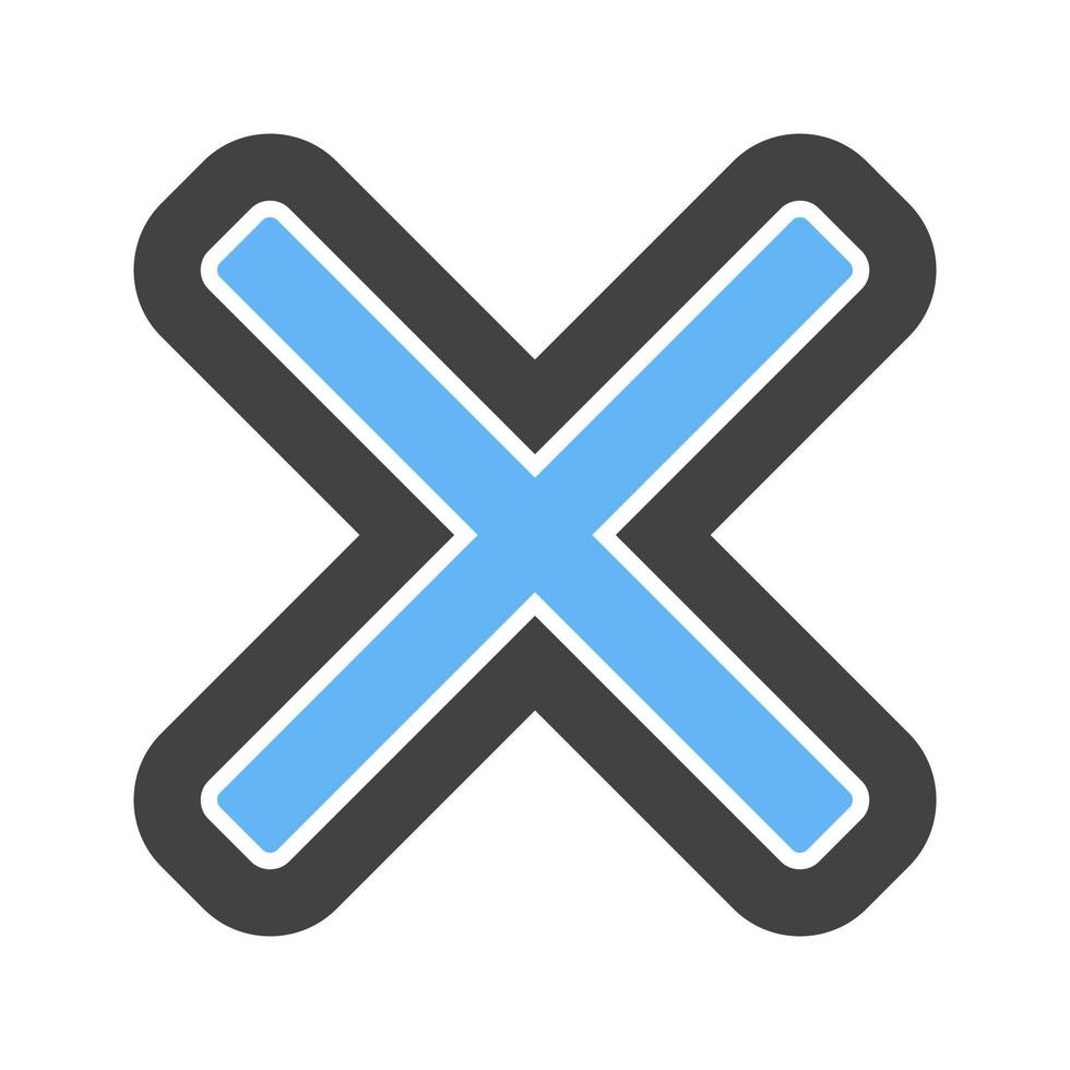 Shape Glyph Blue and Black Icon vector