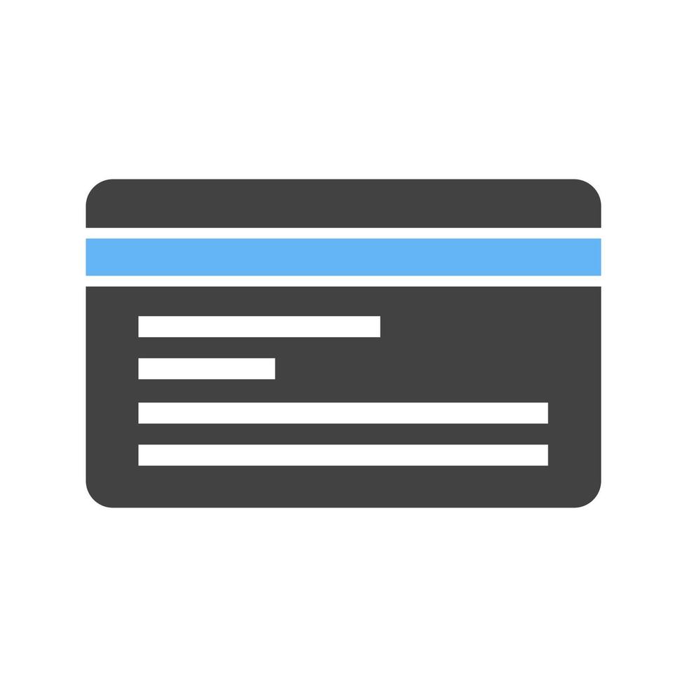 tarjeta de crédito glifo icono azul y negro vector