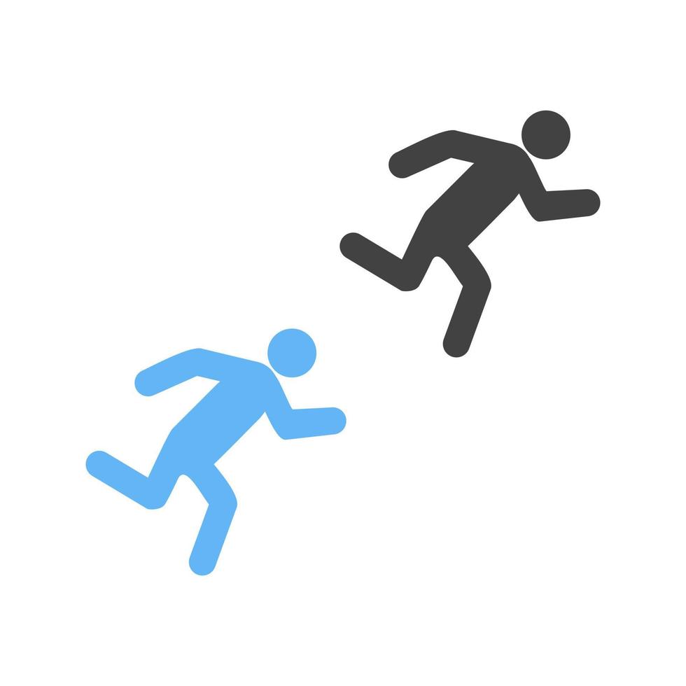 Sprint Glyph Blue and Black Icon vector