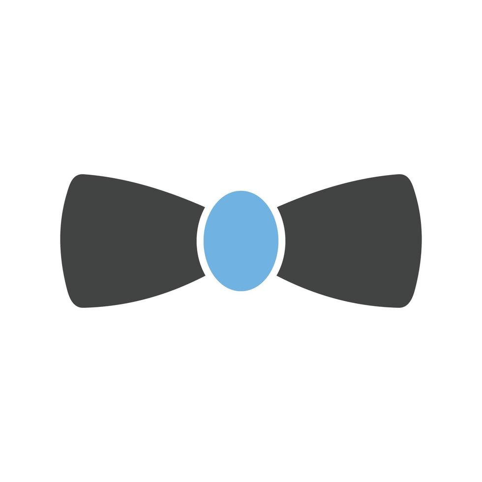 Bow Tie Glyph Blue and Black Icon vector