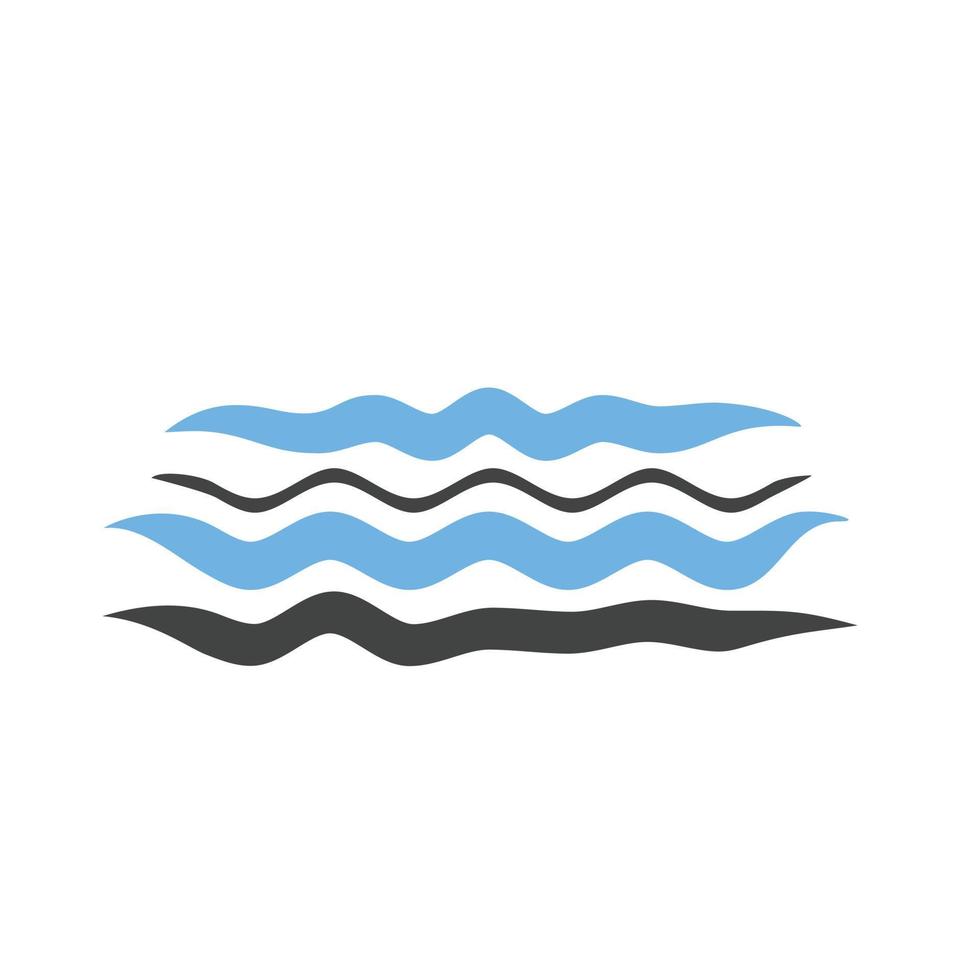 Waters Glyph Blue and Black Icon vector